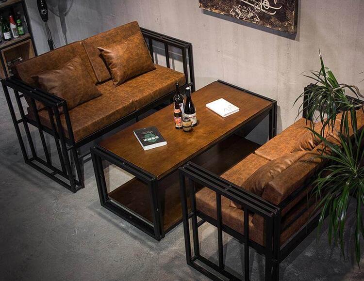 Мебель лофт из металла для ресторанов